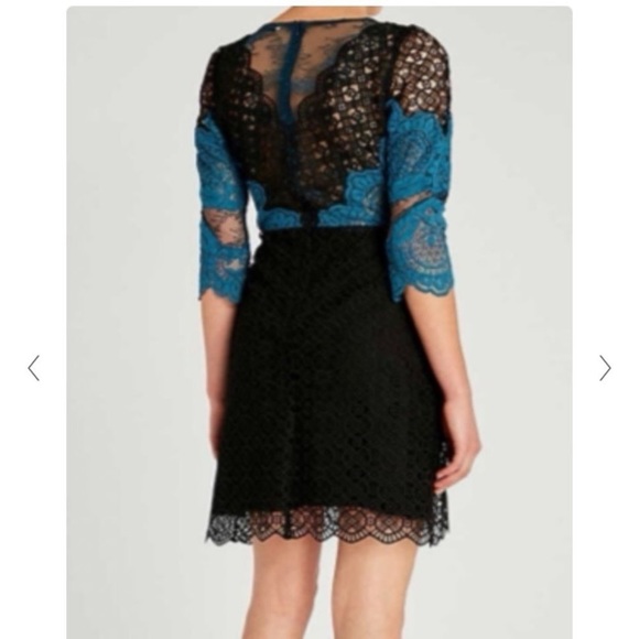 SANDRO BELLADONE LACE MINI DRESS SIZE 36 - Picture 4 of 13